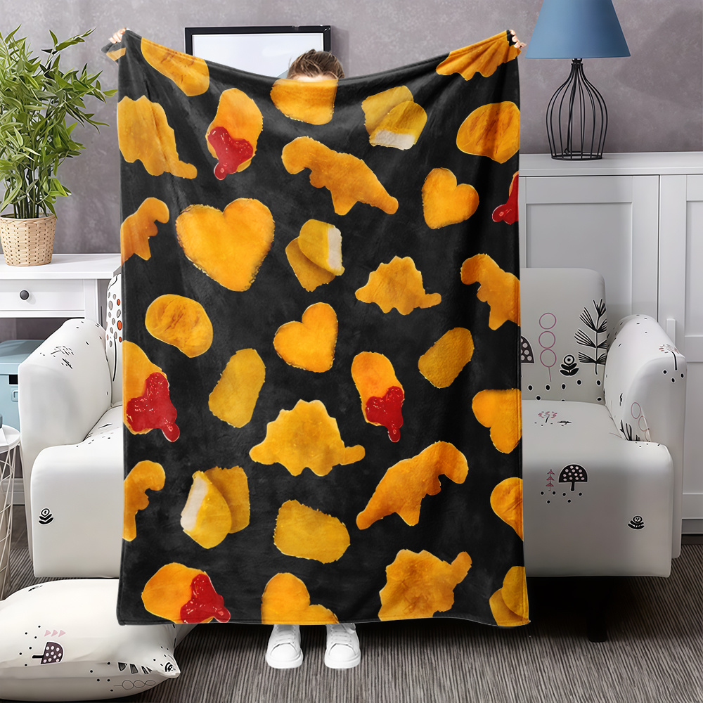 Foody Snacks - Креативный плед с тематикой закусок –