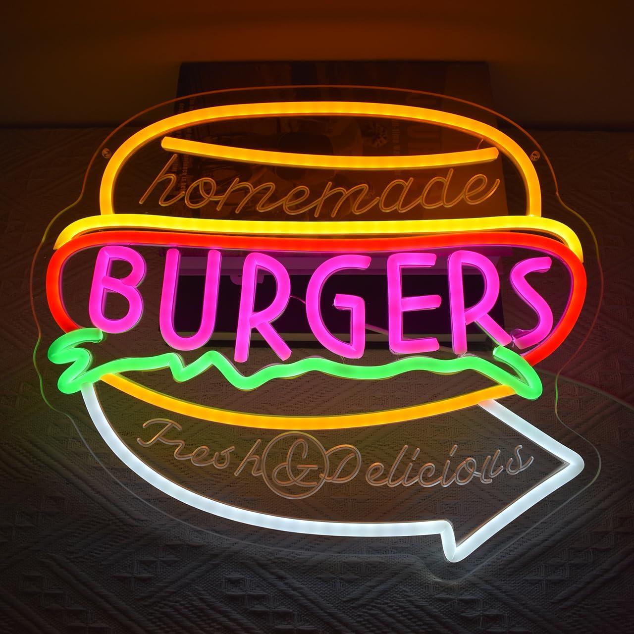 Неоновая вывеска «Домашние бур – обзор и цена Food Snacks Restaurant