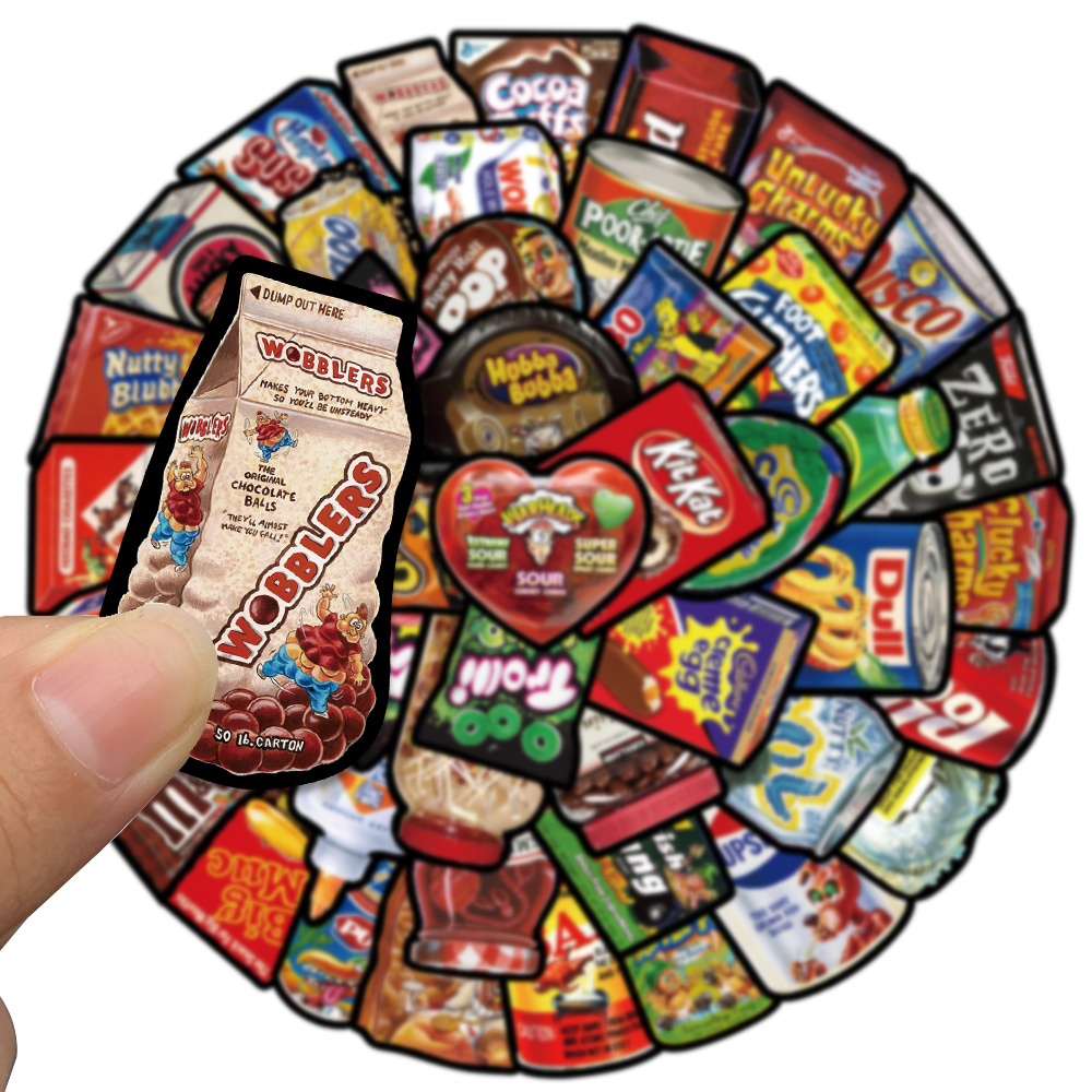 48 шт., водостойкие наклейки в – обзор и цена American Food Y Snacks